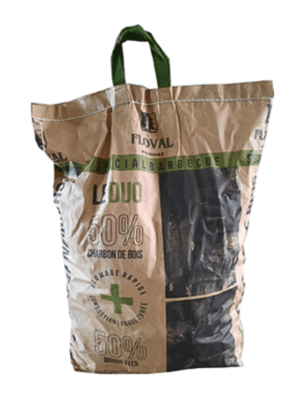 Duo charbon de bois et briquettes